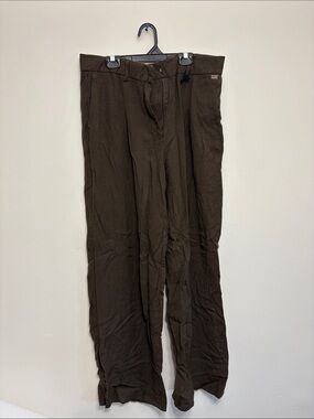 Women’s Brown Linen Dress Pantd